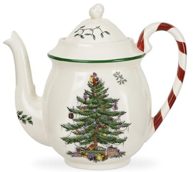 Spode Tafelgeschirr, Weihnachtsbaum Peppermint Teekanne