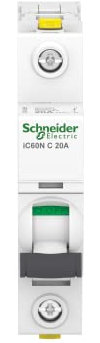 Schneider Electric Leitungschutzschalter Acti9 iC60N, 1-polig, 20A, C-Charakteristik, Artikelnummer A9F04120