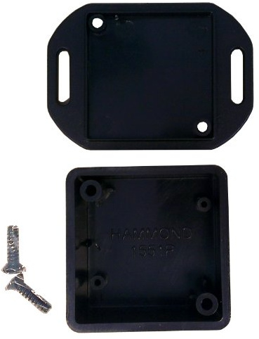 Hammond Manufacturing 1551PFLBK Black ABS Plastic Flanged Lid Project Box - Inches (1.58 x 1.58 x 0.79) mm (40mm x 40mm x 20mm)