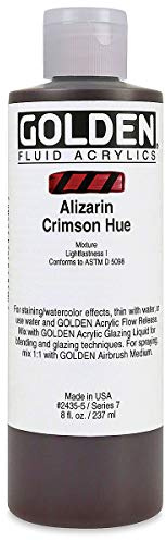 Golden : Fluid Acrylic Paint : 236ml (8oz) : Alizarin Crimson Hue