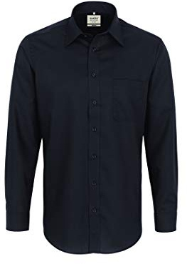 HAKRO Herren Hemd Business - langarm - bügelfrei - 108 - schwarz - Größe: 3XL