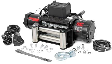 Rough Country – Pro9500–4 309,1 kilogram Pro Series Treuil électrique W/câble en acier pour tous les supports Treuil Standard avec 4.5-by-10-inch 4 boulons Motif