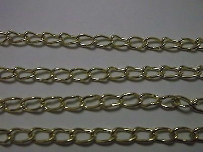 Pack of 5 Metre Open Gold Plated 5.5mm x 3.5mm Curb Link Chain for Jewellery Making Crafts, Scrapbooking or Cardmaking