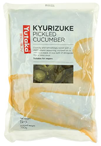 Yutaka Kyurizuke – Pickled Cucumber 1kg | Authentic Japanese Tsukemono | Sweet Soy-Brined Cucumber Pickles for Rice, Curry & Bento | Vegan-Friendly | Bulk Pack