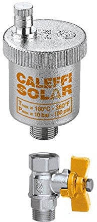 autom. Schnellentlüfter für Solaranlagen mit Absperrkugelhahn 3/8 AG #250931