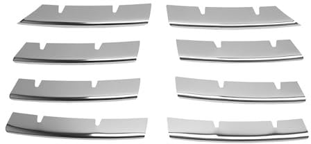 OMAC Kühlergrill Leisten Grillleisten kompatibel mit VW Passat 2005-2010 Edelstahl Silber 8tlg