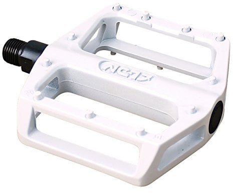 NC-17 STD Zero Pro Aluminium Plattform Pedale / Fahrrad Pedale MTB / Mountainbike Pedal / BMX Pedal / widerstandsfähig, super leicht/ feste Pins, Weiß