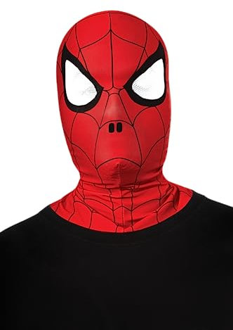 RUBIE'S - Offizielles Marvel Spiderman – Sturmhaube für Kinder – Einheitsgröße – Sturmhaube aus Stoff mit Öffnungen für die Augen und Klettverschluss im Hals