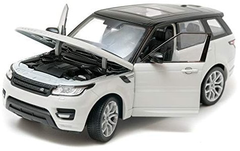 Land Rover Range Rover Sport, Weiss/schwarz, Modellauto, Fertigmodell, Welly 1:24