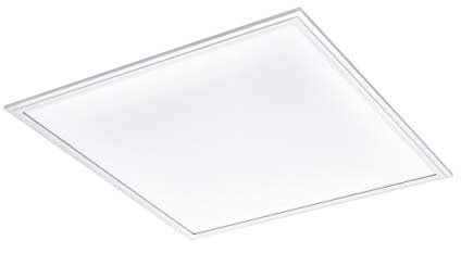 EGLO LED Einbauleuchte Salobrena 1, Deckenlampe, Wohnzimmerlampe, LED Deckenleuchte aus Aluminium, Kunststoff, Bürolampe in Weiß, Einbaulampe, Flurlampe Decke neutralweiß, L x B 59,5 cm