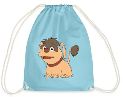 Spreadshirt Sandmännchen Und Seine Freunde Hund Moppi Turnbeutel, One size, Aqua