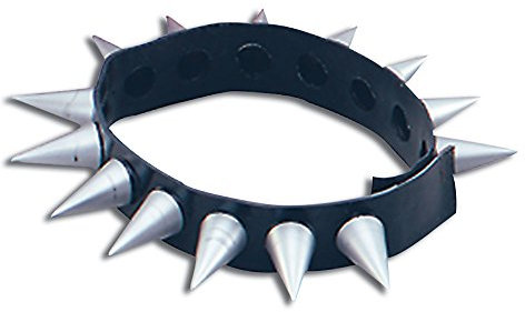 Bristol Novelty BA435 Spike Choker | Unisex | Black Adult, Silver, One Size