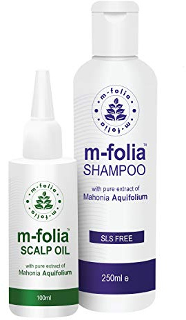 M-Folia Psoriasis Scalp Shampoo and Scalp Oil Hair Care Treatment Formulated to Treat the Psoriasis Scalp, Flaky Scalp, Itch Relief and Scalp Care for Symptoms of Psoriasis and Eczema (2x Pack)