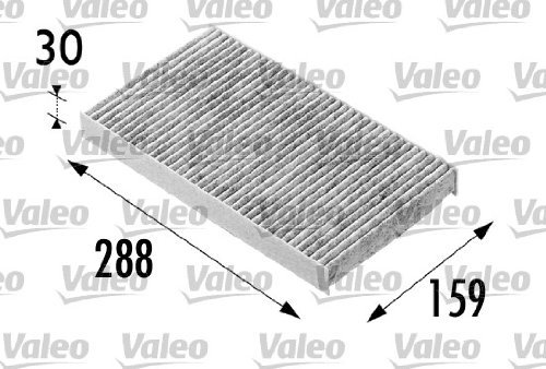 VALEO 698687 Filtro, Aria abitacolo PROTECT, Filtro anti polline al carbone attivo, Protezione contro il polline, la polvere, i batteri, i gas e i cattivi odori