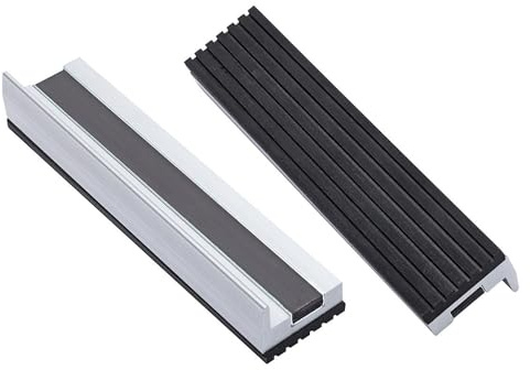 Yost Vises MR-350 5 Magnetic Aluminum Vise Jaw Caps with Rubber Finish (1 Pair), White