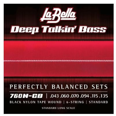 La Bella 678919 760N-CB High C/Low B 6 Cordes pour Basse électrique Noir