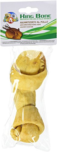 Croci King Bone – geknotete Hühnerknochen, Kau-Belohnungssnack für Hunde aus natürlichem Rindsleder, Zahnstäbchen zur Zahnreinigung, 15 cm – 60 g