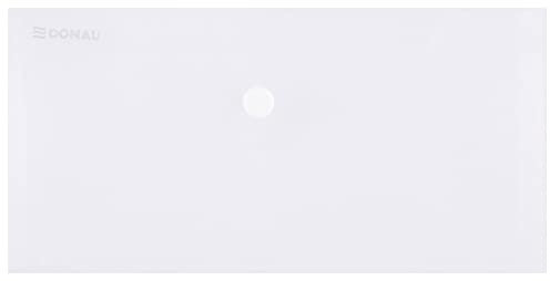 DONAU Umschlagmappe Schnappverschluss PP DL 180 Mikron Transparent / / Typ-Umschlag/Art-Mit Schnappsperre/Index-N.a. / Material-Pp/Farbe-Transparent/Format-DL/Dicke [mm]-180µm