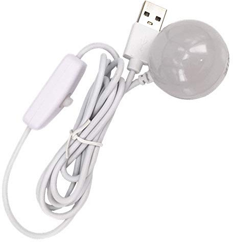 Eleidgs Portable Mini USB LED Lampe Camping Lumière lampe USB pour PC Notebook Laptop livre Lampe ordinateur Clavier Lampe de lecture avec le commutateur (blanc)