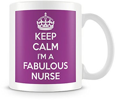 Behind The Glass - Keep Calm I'm A Fabulous Nurse - Printed Funny Mug - Great Gift/Present Idea, Ceramic, 11fl.oz.