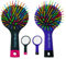 Multifunktionale Styling Haarbürste - Volume-Booster - LILA-SCHWARZ - Volumenbürste - Mit integriertem Spiegel und Massagefunktion - Funky Brush - Rainbow Kinder-Haarbürste - handlich und mobil