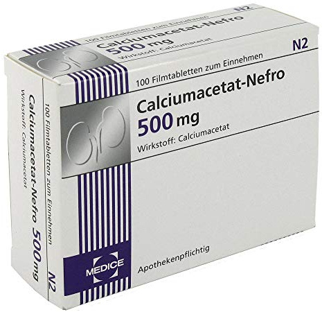 CALCIUMACETAT NEFRO 500 mg Filmtabletten 100 St