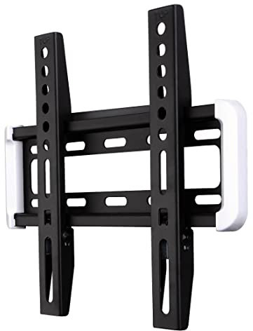 Hama Support mural TV Fixe (pour diagonale d'écran de 48 à 117 cm (19 - 46 pouces), pour un maximum de 25 kg, VESA jusqu'à 200 x 200, 5 étoiles) Noir/Blanc
