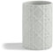 Kassatex Vaso de ratán, Porcelana en Relieve de cerámica de Madera, Color Blanco