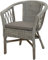 Korb-Outlet Stapelbarer Rattan-Sessel/Stuhl aus Natur-Rattan inkl. Polster in der Farbe Royal Grau