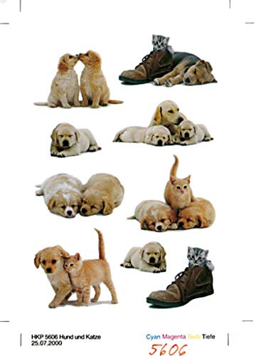 HERMA 5606 Tiere Sticker, Hundewelpen (27 Aufkleber, Papier, matt) selbstklebend, permanent haftende Motiv Etiketten für Mädchen und Jungen, bunt