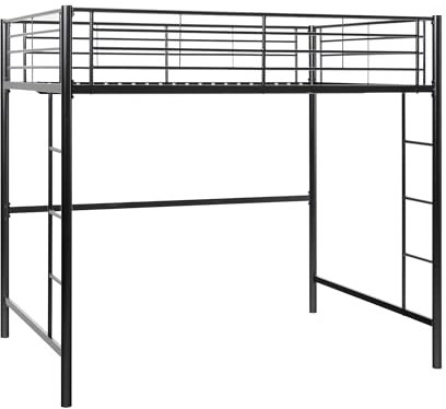 Walker Edison Twin Metal Loft Letto Loft Black