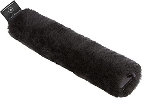Werner Christ Horse Nasenriemenschoner aus Lammfell – Pferde Nasenschoner für Halfter, Trensenzaum, Kopfstück, Zaumzeug aus echtem Schaffell, one Size (28 cm), Fell in braun