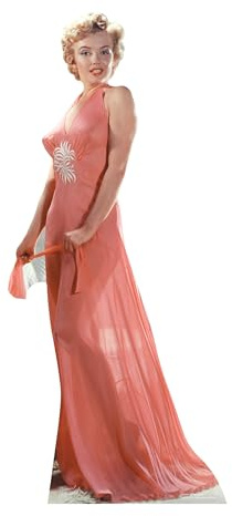 Star Cutouts SC247 Marilyn Monroe Peach Nightgown Cardboard Cutout – Elegant Bedroom Scene Display for Marilyn Monroe Merchandise & Décor