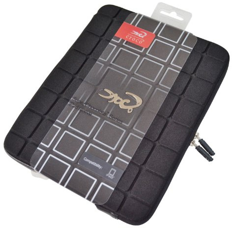 Croco CAS1570 Super Chocolate Carry Case Cover/Sleeve for iPad 1, 2, 3, 4 - Black