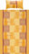 Erwin Müller Bettwäsche, Bettgarnitur Single-Jersey Ocker-gelb-rot Größe 40x80 cm / 155x220 cm - 100% Baumwolle, pflegeleicht, bügelleicht, mit praktischem Reißverschluss - Ocker-gelb-rot