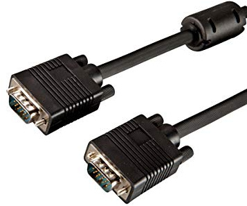 celexon Economy VGA-Kabel Stecker-Stecker | 10 m | doppelt geschirmt | Zwei Ferritfilter und doppelte Folienschirmung unterstützen eine stabile analoge Bildübertragung.