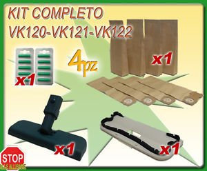 Spazzola PROFUMINI Sacchetti 4 PZ ADATTABILI Folletto VORWERK VK 120 121 122
