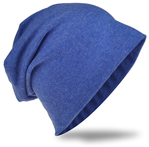 Miobo Jersey Slouch Beanie Unisex Herren Damen Mütze Trend blau-L