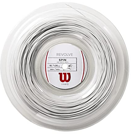 Wilson Revolve Tennis String, Racket Unisex-Adult, Bianco, 15G