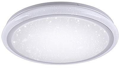LeuchtenDirekt LED Deckenleuchte LUISA, weiss, 1xLED-Board/33W/3000-6400K, 1xLED-Board/4W/RGBK, Innenleuchte, IP20, CCT+RGN, Infrarot-FB, dimmbar, Sternenhimmel, getrennt schaltbar, D 40 cm, 15220-16