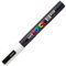 Uni-Ball 186501 - Marqueur POSCA PC-3M, avec pointe ogive fine 0.9 -1.3 mm, blanc, 1 pièce