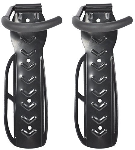 TRIXES Support de vélo Support Mural Noir pour 2 vélos Supports muraux