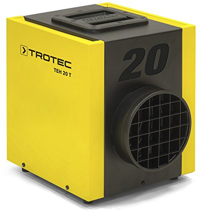 TROTEC Chauffage électrique de chantier aérotherme TEH 20 T - 2,5 kW | Chauffage industriel PRO, thermostat intégré