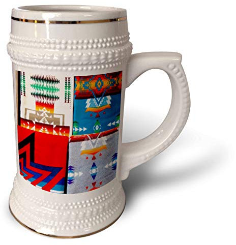 3dRose SD Prairie Edge Trading Co, Indianer-US42 CMI0129 Cindy Miller Hopkins Tasse, 510 ml, 624 ml, Weiß