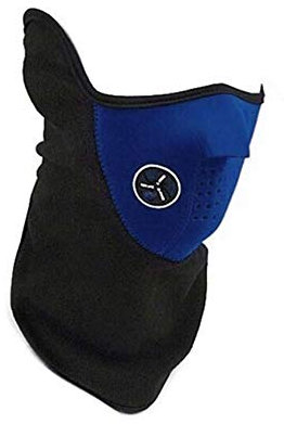 Générique Cache Nez Masque Tour de Cou Polaire pour Moto Ski Paintball Bleu
