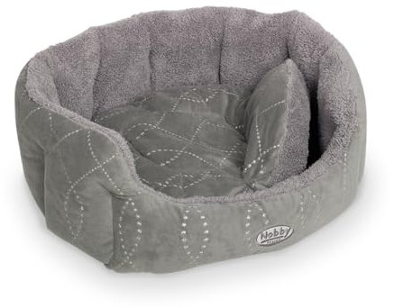 Nobby Komfort Bett oval CENO grau / grau L x B x H: 65 x 57 x 22 cm