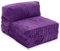 Gilda Jazz Chair Bed Fold Out Futon Single Mattress Corduroy (Budget, Purple)