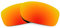 Revant Verres de Rechange Compatibles avec Oakley Fives Squared, Polarisés, Rouge Feu MirrorShield