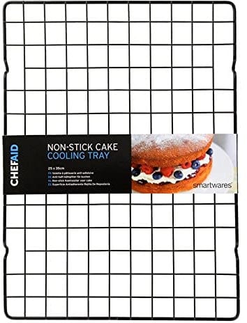 Chef Aid Non-Stick Cake Cooling Tray Measuring 25cm x 35cm, Perfect for Cooling Fresh Baked Cakes, Cookies and savouries, Dishwasher and Oven Safe at Moderate tempertures Moderate tempertures