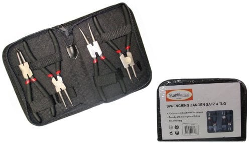 Sprengringzange Satz 4 tlg - 125 mm extra kurz innen und aussen